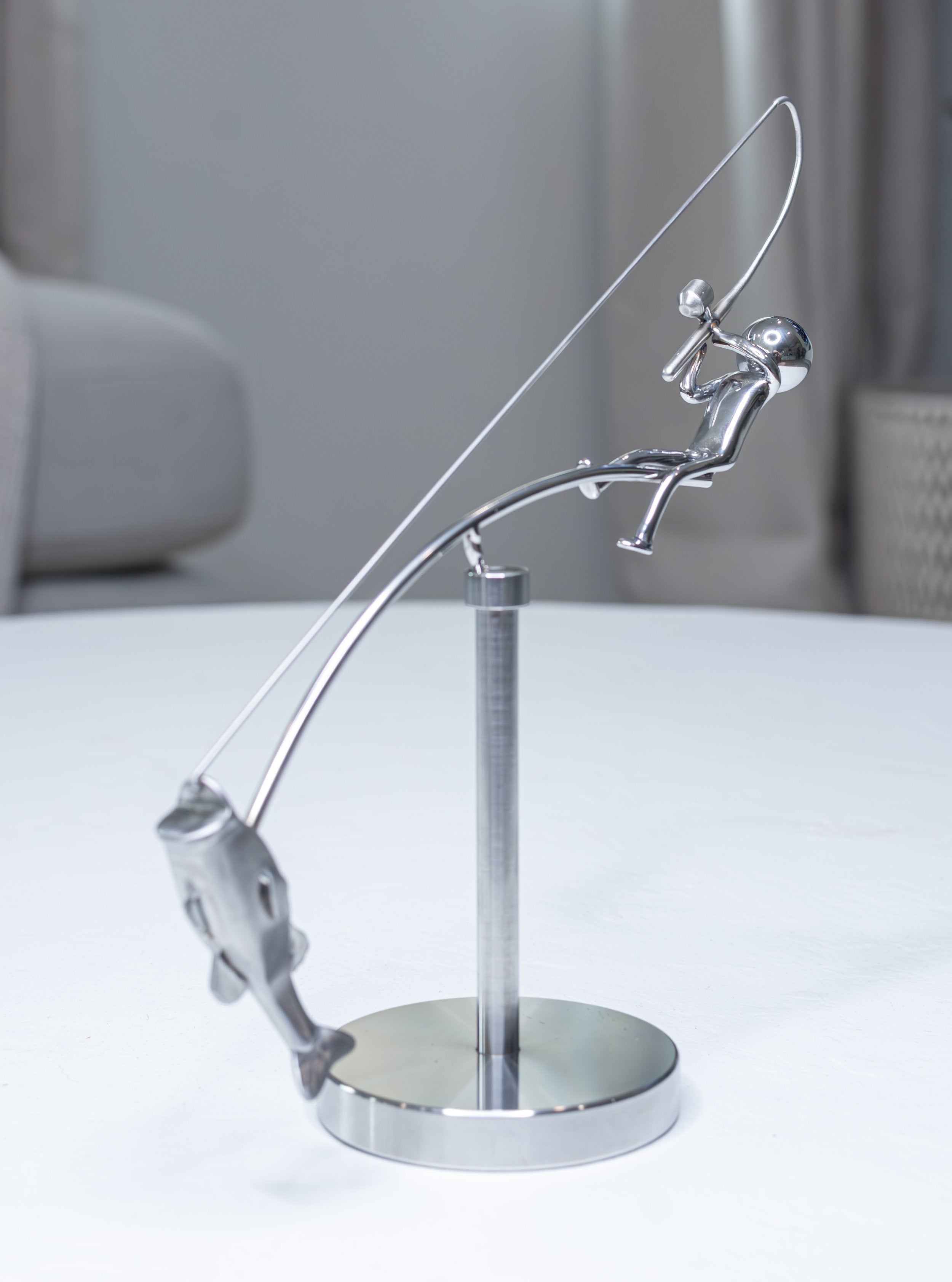 🎁🎣 The Fisherman Balancing Sculpture - Perfect Holiday & Special Occasion Gift!