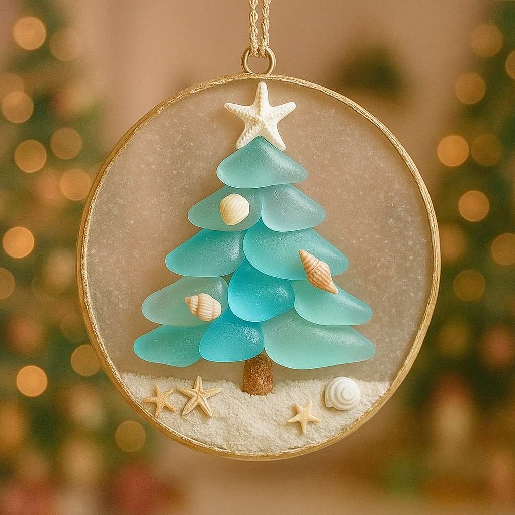 🌊🎄Coastal Christmas Ornament – Perfect Holiday Gift for Special Occasions!