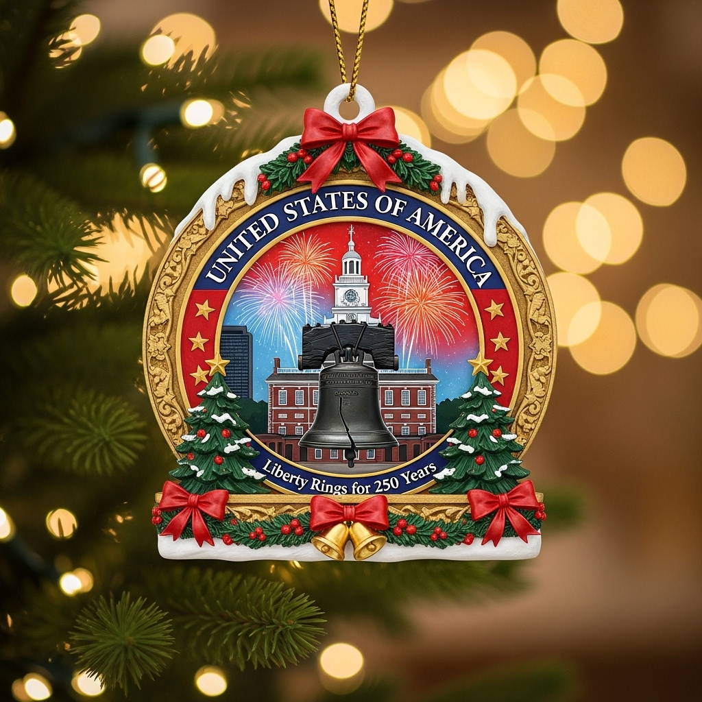 🎁✨America 250th Anniversary Keepsake Ornament - Perfect Holiday & Special Occasion Gift!