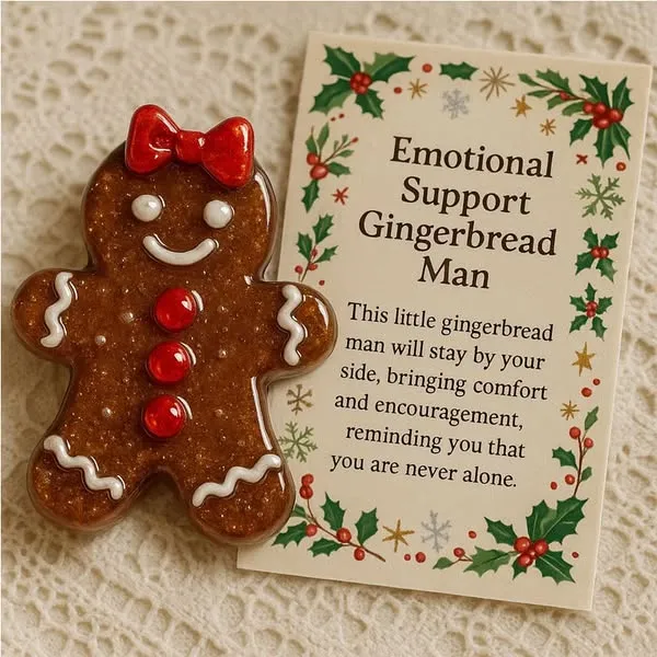 Emotional Support Gingerbread Man 🎁💖 - Perfect Holiday & Special Occasion Gift