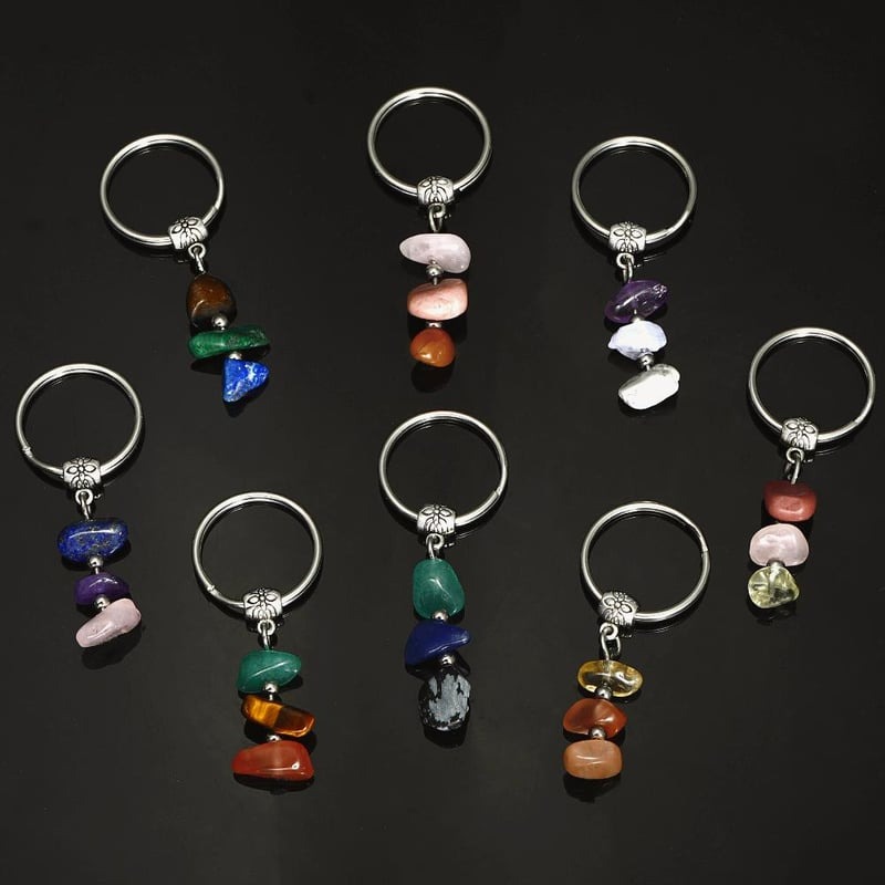 ✨Handmade Natural Stone Keychain – Perfect Gift for Holidays & Special Occasions 🌟🎁