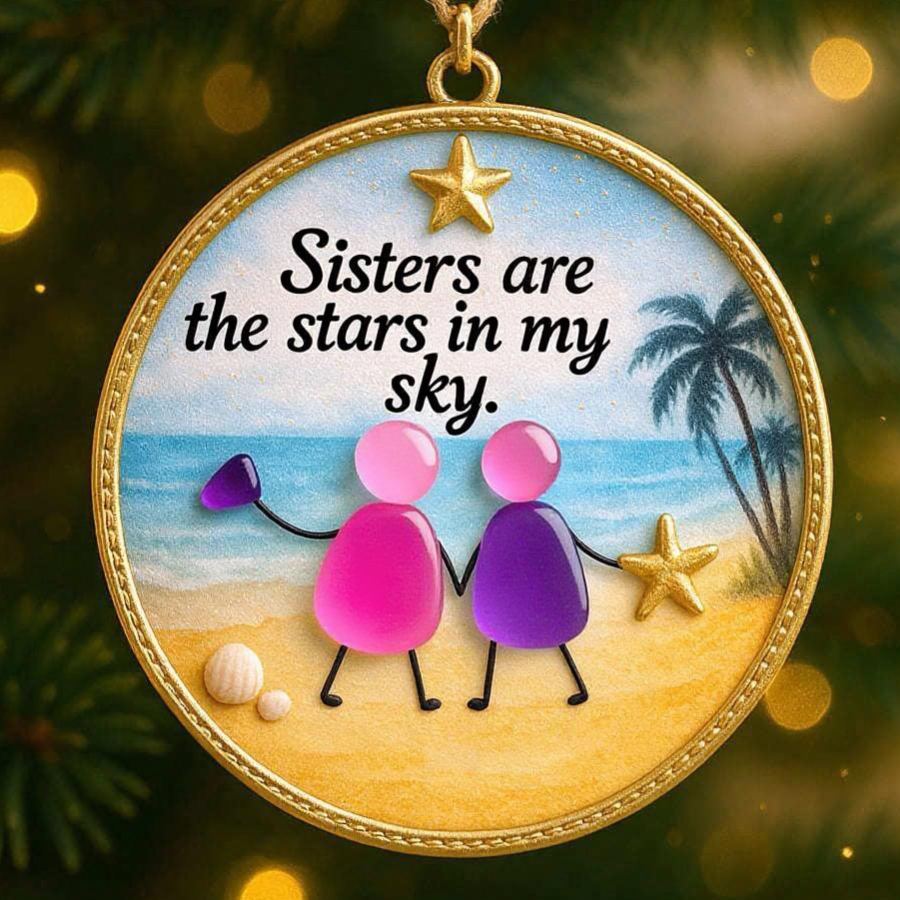 ✨Sea Glass Friendship Ornament - Perfect Gift for Holidays & Special Occasions🎁