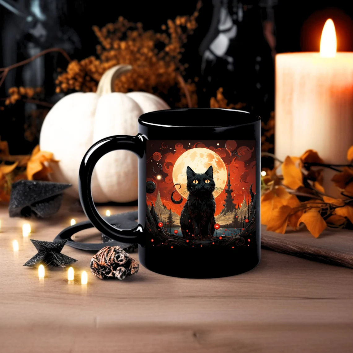 🎁✨ Midnight Mystery Black Cat Mug - Perfect Holiday & Special Occasion Gift! 🖤🐈⬛