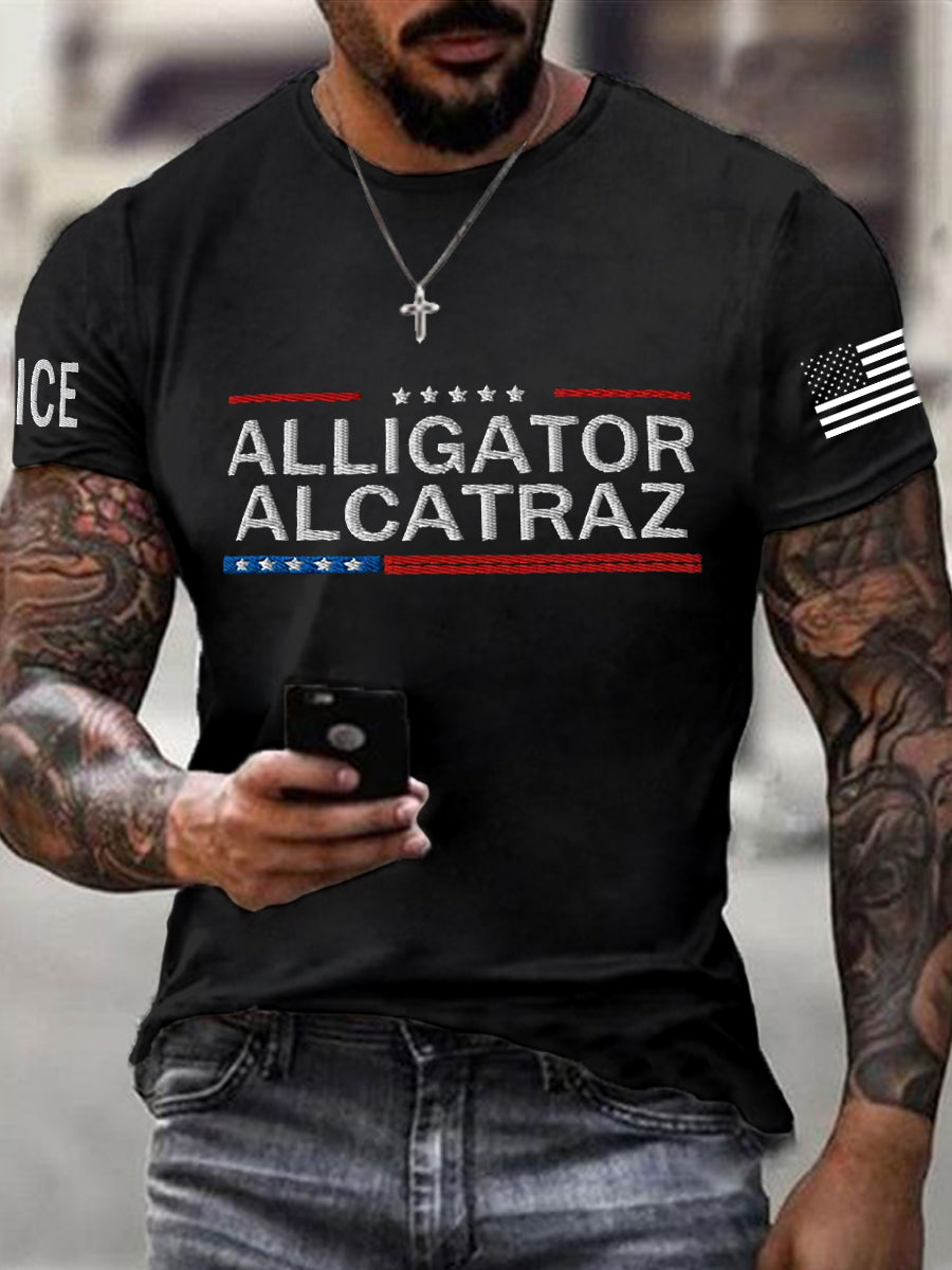 🎁 Men's Retro Alligator Humor Tee - Perfect Gift for Holidays & Special Occasions! 🐊