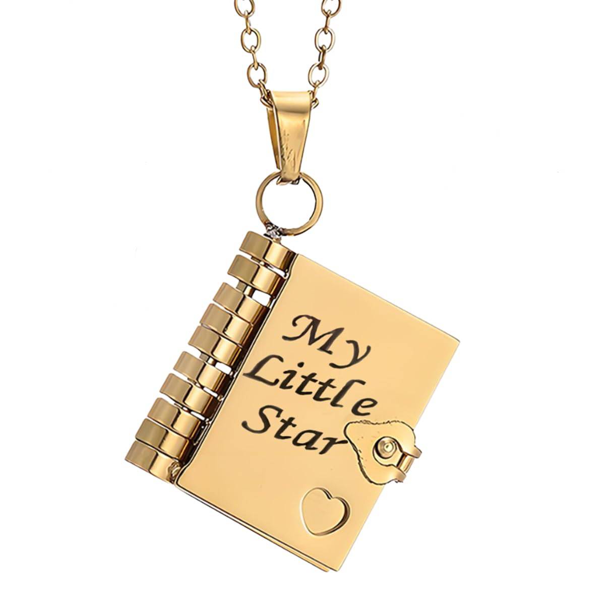 ✨ My Little Star Book Necklace - A Heartfelt Gift for Daughter (Perfect for Birthdays & Holidays!) 💖