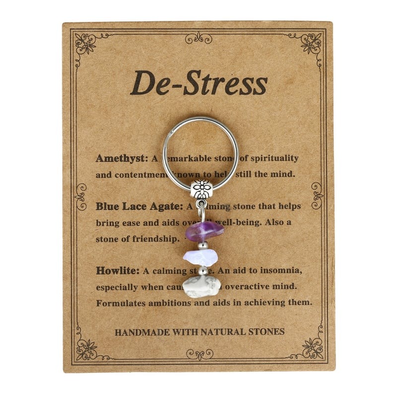 ✨Handmade Natural Stone Keychain – Perfect Gift for Holidays & Special Occasions 🌟🎁