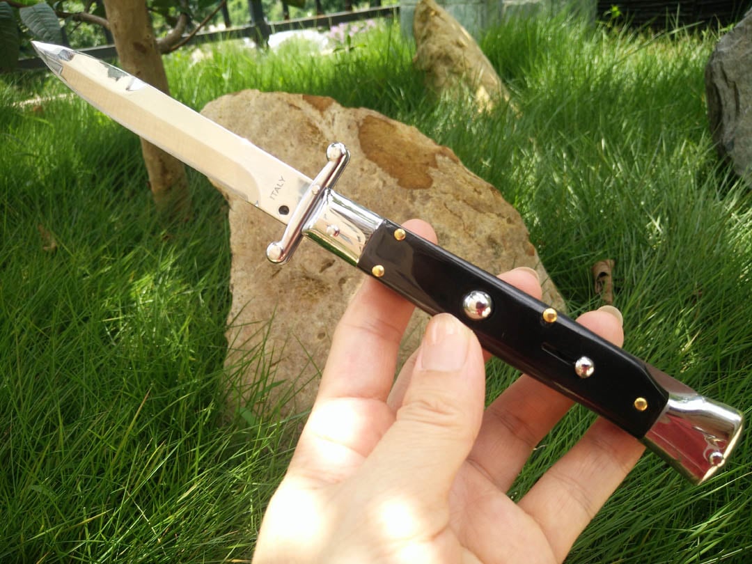 ✨ Pure Handmade Old School Italian Stiletto Pocket Knife - Perfect Gift for Holidays & Special Occasions 🎁