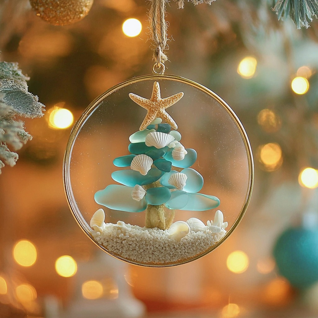 🎄✨ Coastal Christmas Tree Ornament - Perfect Holiday Gift for Special Occasions