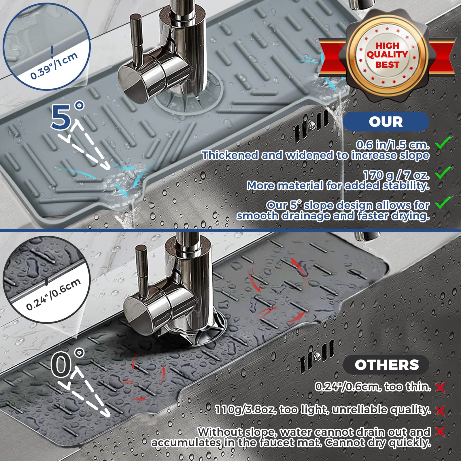 🎁✨ Silicone Faucet Handle Drip Catcher Mat – Perfect Holiday & Special Occasion Gift (Buy 3 Get Free Shipping!)