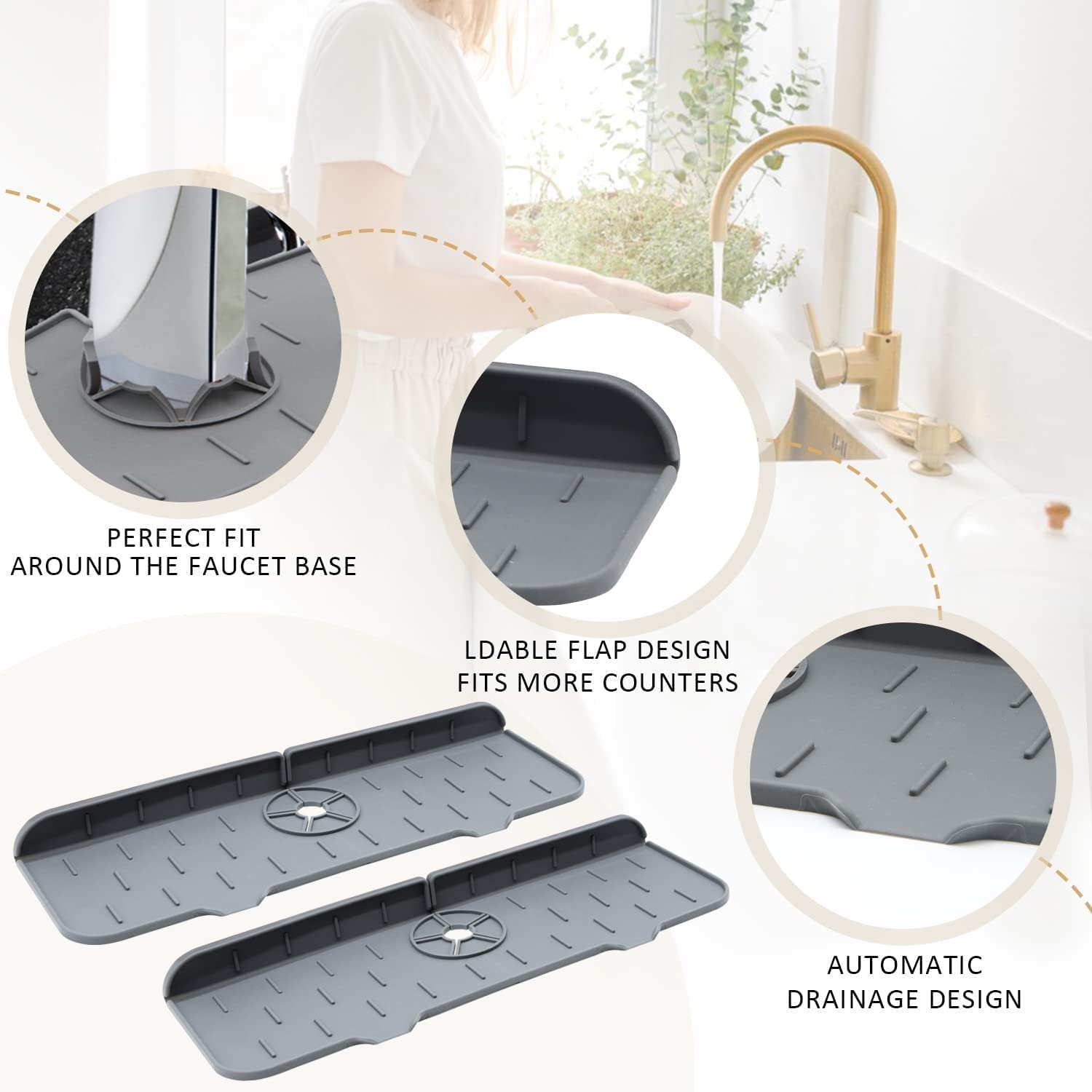 🎁✨ Silicone Faucet Handle Drip Catcher Mat – Perfect Holiday & Special Occasion Gift (Buy 3 Get Free Shipping!)