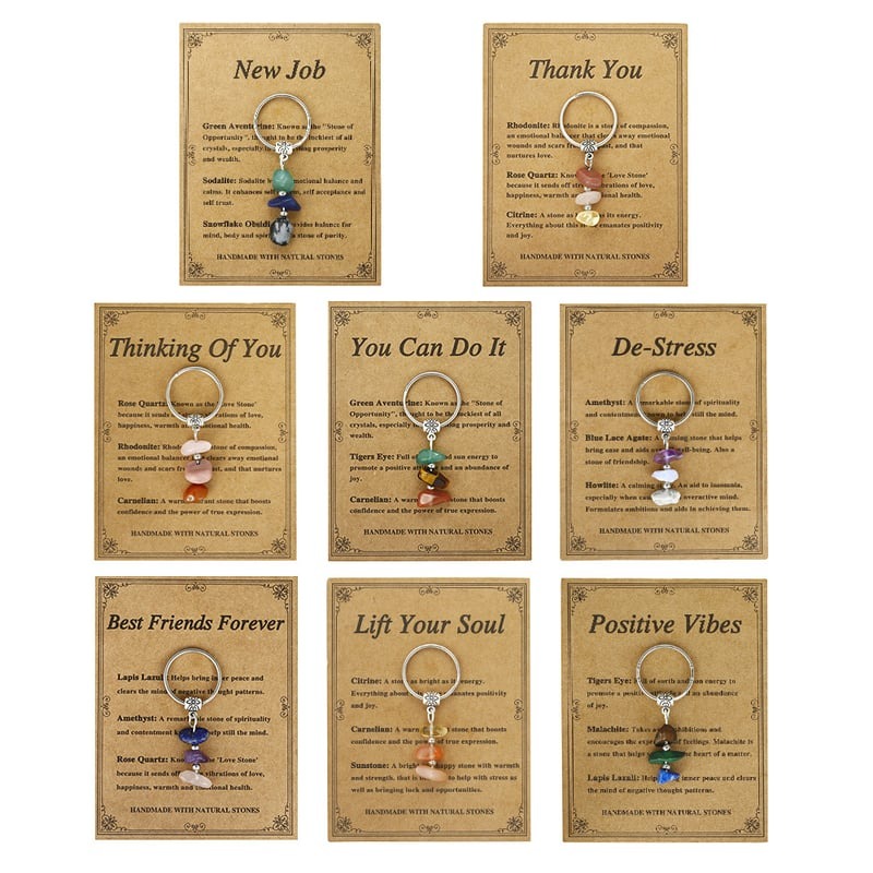 ✨Handmade Natural Stone Keychain – Perfect Gift for Holidays & Special Occasions 🌟🎁