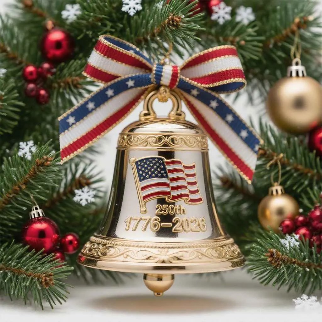 🎁 Limited-Time 49% OFF - Liberty Bell Ornament 🛎️ Perfect Holiday & Anniversary Gift!
