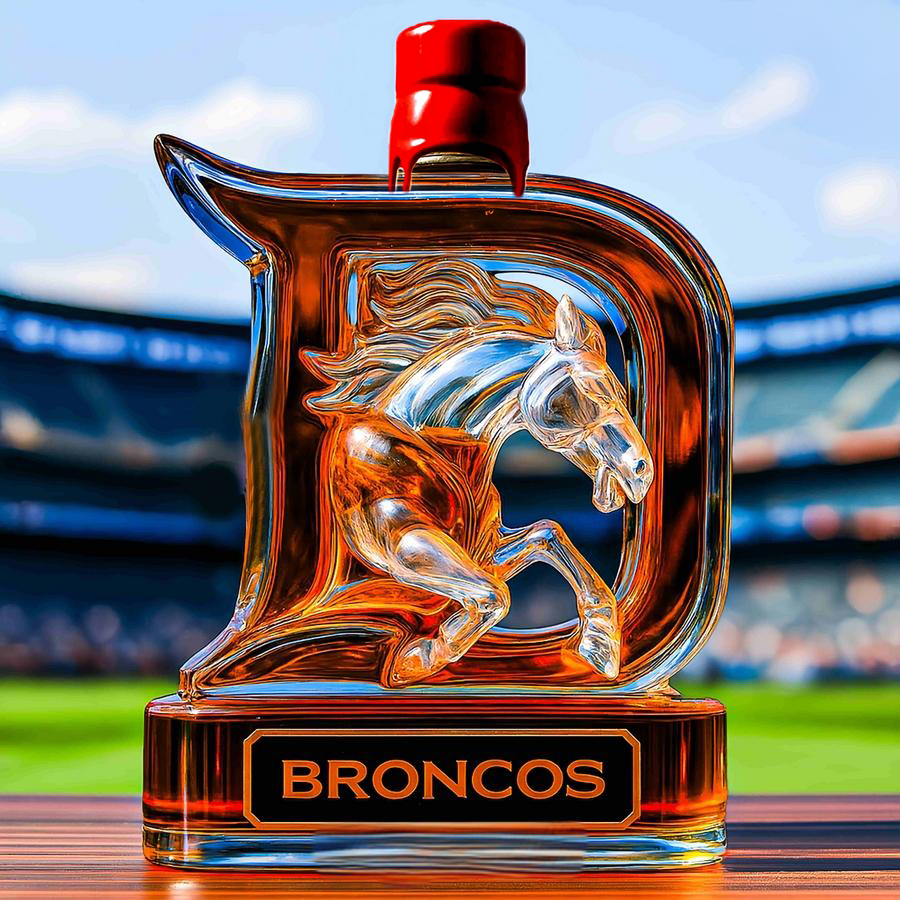 Denver Broncos Whiskey Gift Bottle 🎁🥃 – Perfect for Holidays & Special Occasions