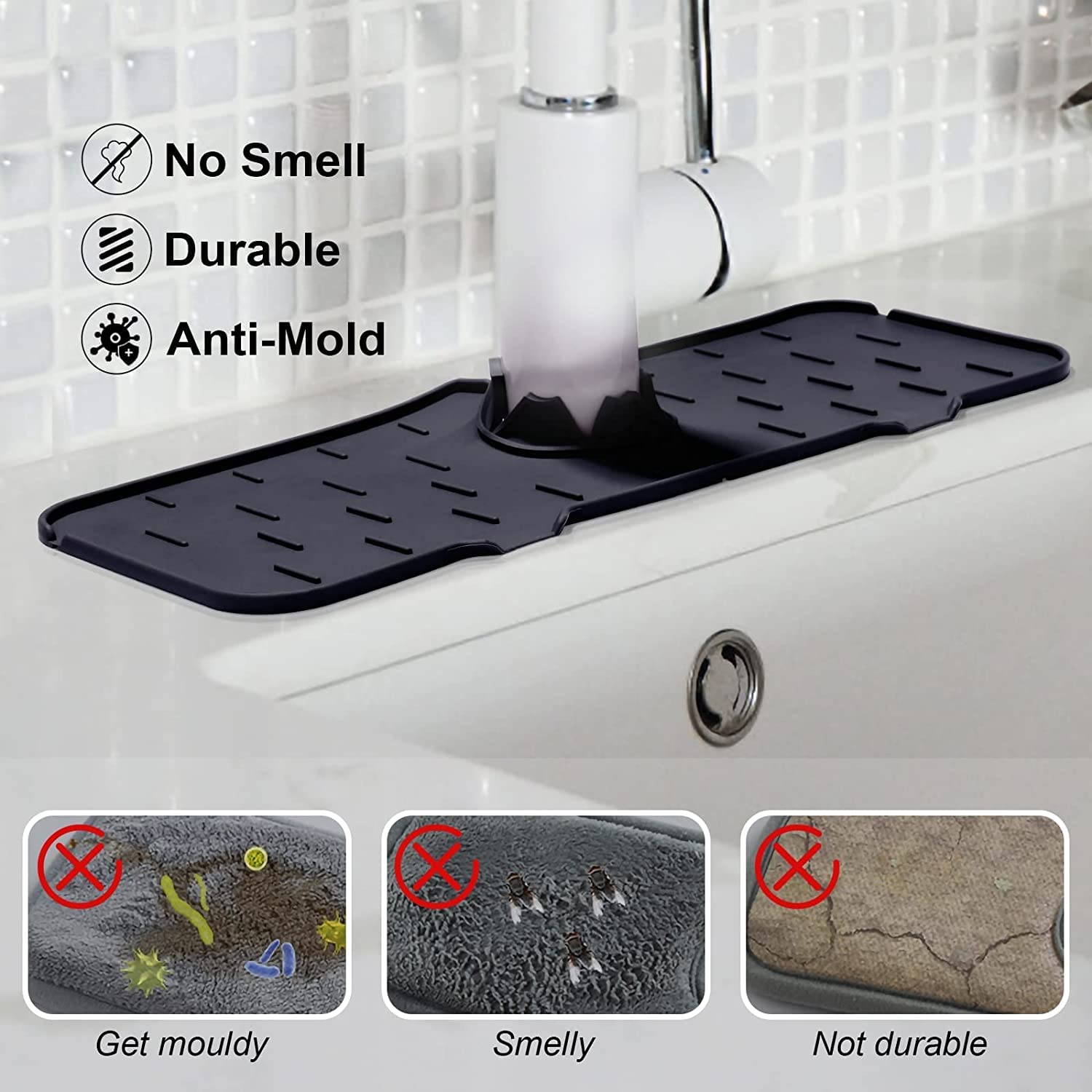 🎁✨ Silicone Faucet Handle Drip Catcher Mat – Perfect Holiday & Special Occasion Gift (Buy 3 Get Free Shipping!)