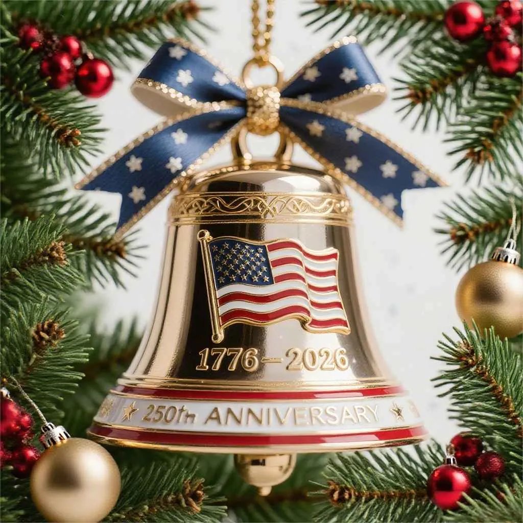 🎁 Limited-Time 49% OFF - Liberty Bell Ornament 🛎️ Perfect Holiday & Anniversary Gift!