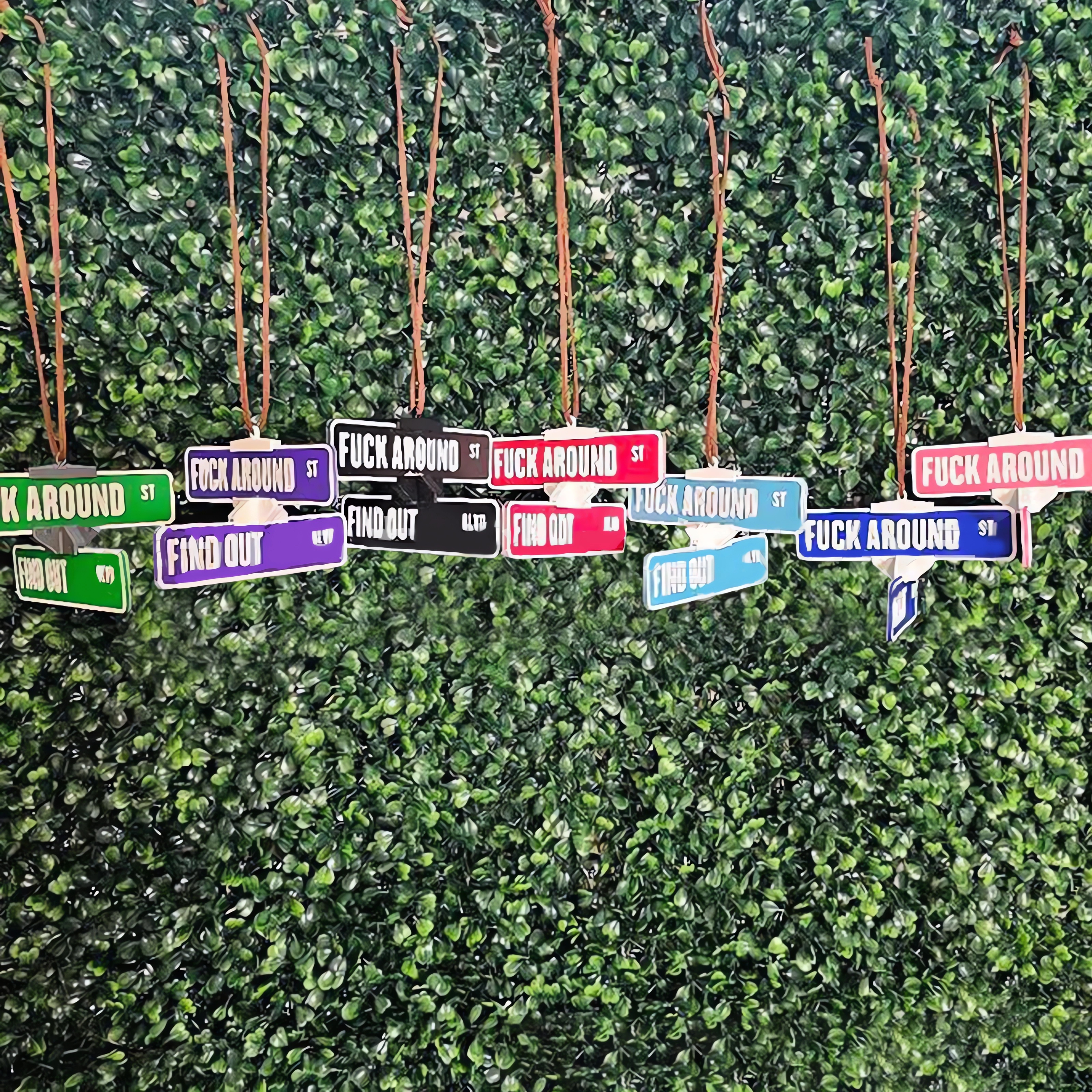 Fuck Around and Find Out Street Sign Hanger 🎁✨ - Perfect Gift for Holidays & Special Occasions