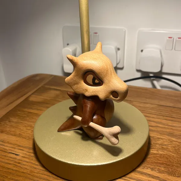 Handcrafted Wooden Cubone Figurine ๐๐ - Perfect Holiday & Special Occasion Gift