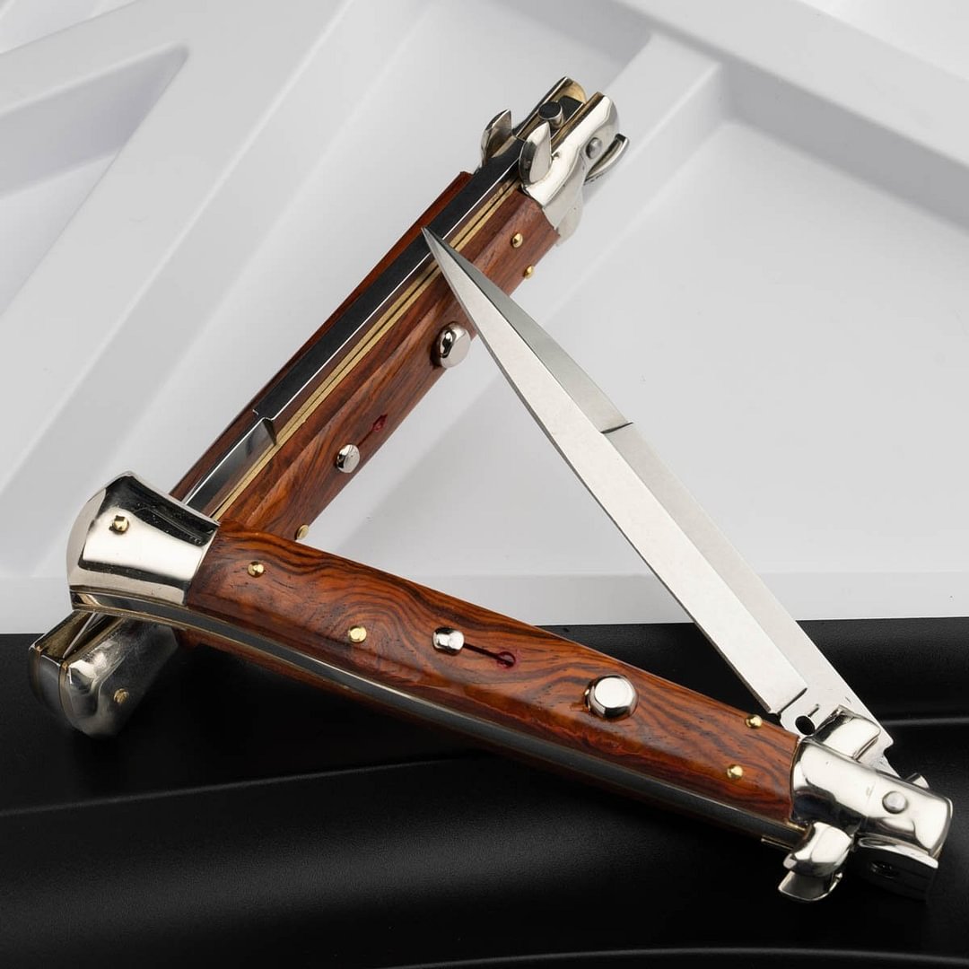 ✨ Pure Handmade Old School Italian Stiletto Pocket Knife - Perfect Gift for Holidays & Special Occasions 🎁