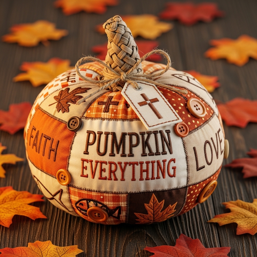 🍂🎁 Autumn Love Fabric Pumpkin - Perfect Holiday & Special Occasion Gift!