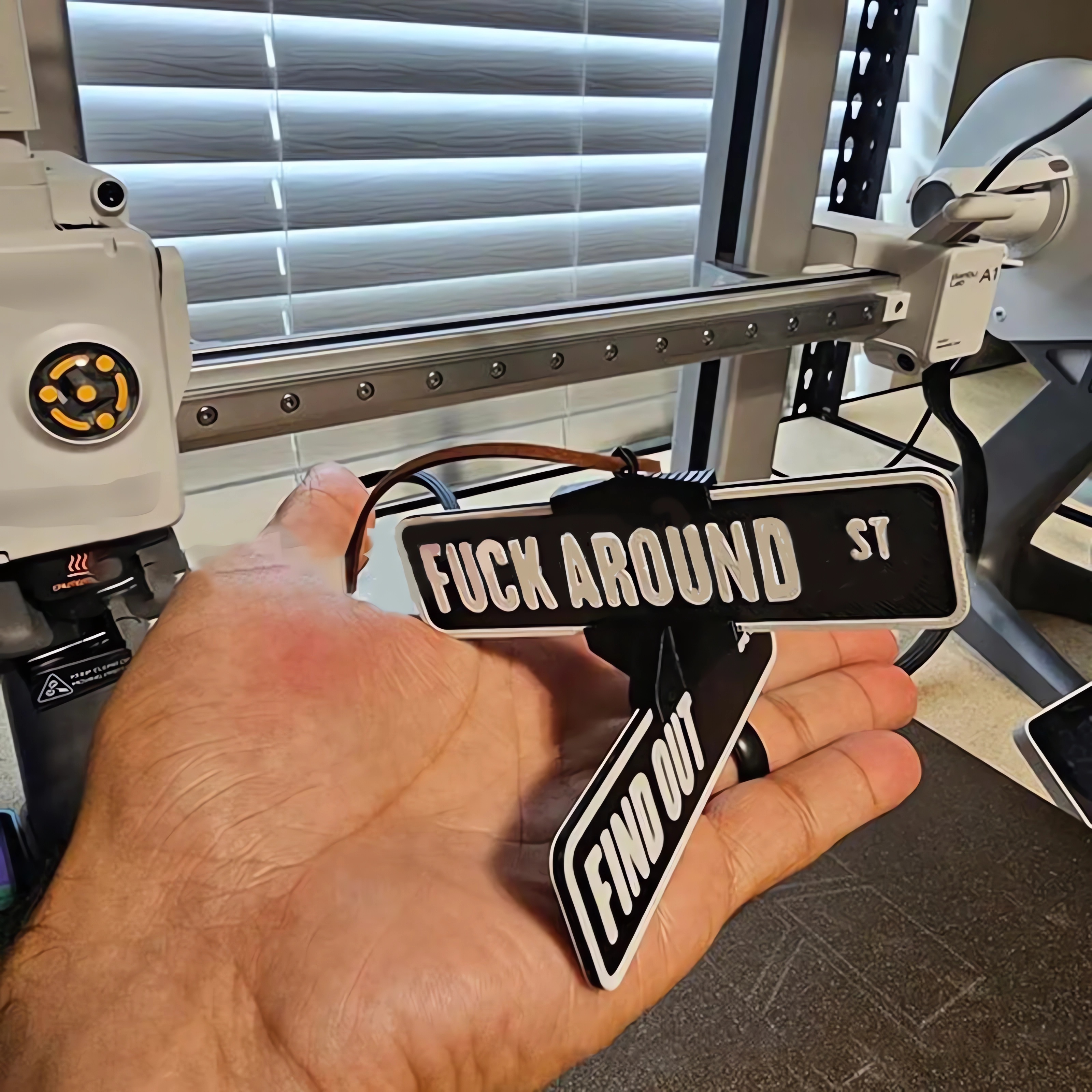 Fuck Around and Find Out Street Sign Hanger 🎁✨ - Perfect Gift for Holidays & Special Occasions