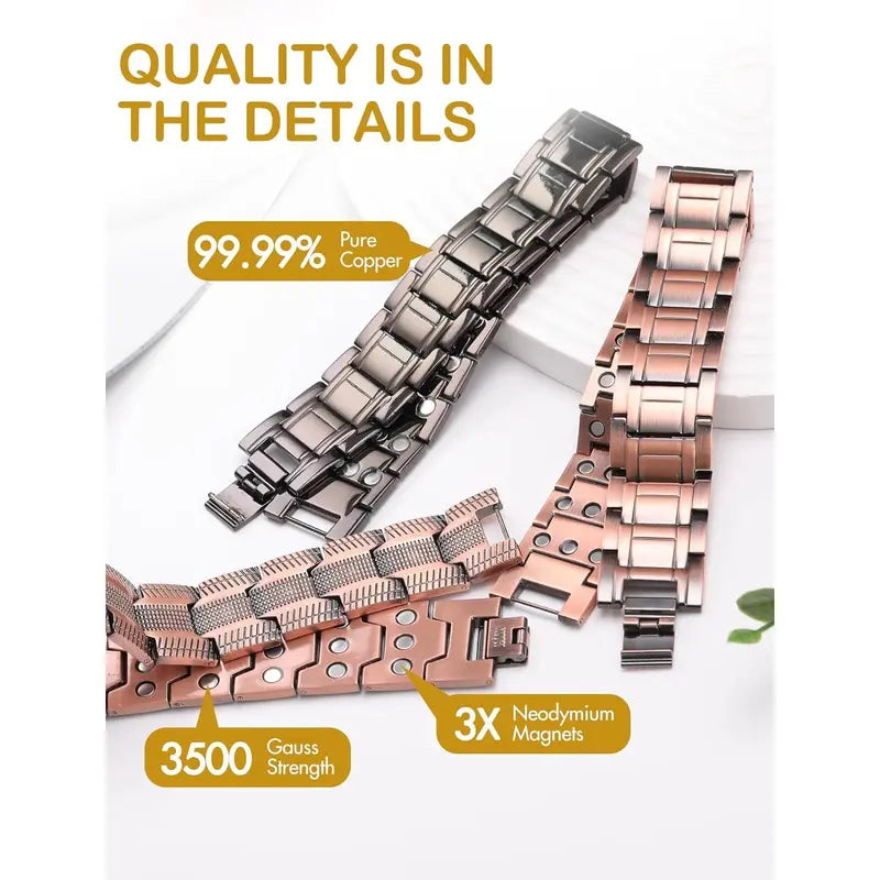 ✨Copper Magnetic Bracelet – Thoughtful Gift to Relieve Fatigue & Boost Wellness for Holidays & Special Occasions💝