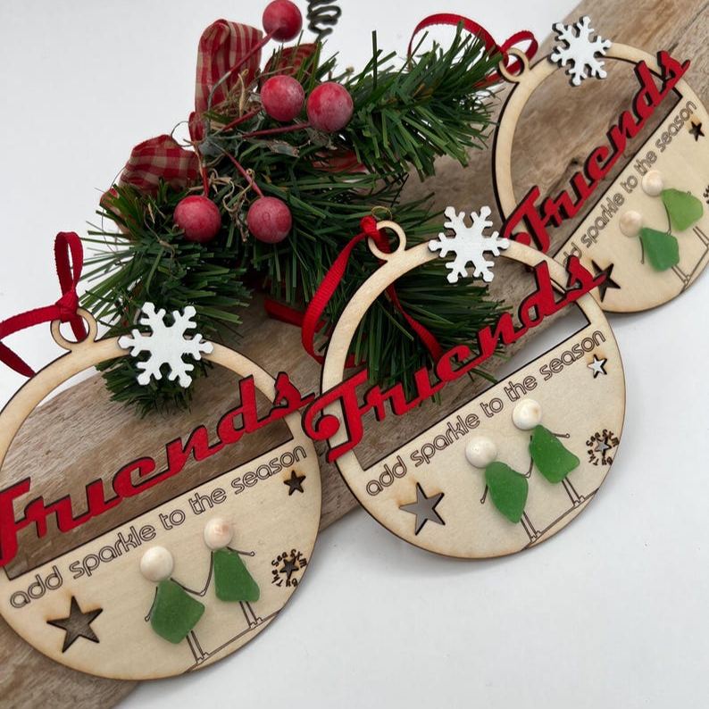 🌟 Sea Glass Friends Ornament – Perfect Holiday & Special Occasion Gift! 🎄