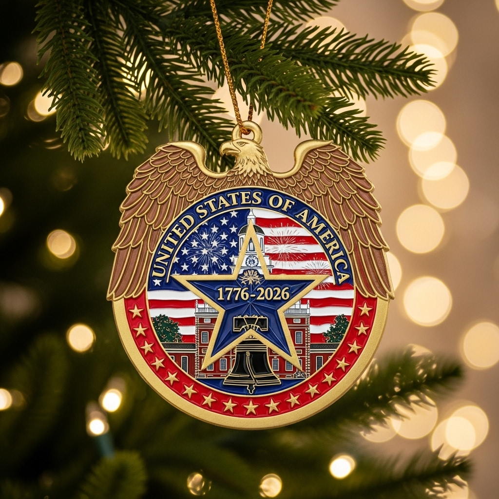 🎁✨America 250th Anniversary Keepsake Ornament - Perfect Holiday & Special Occasion Gift!
