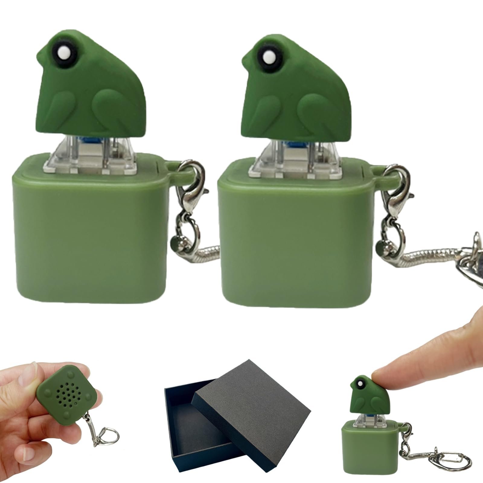 ๐ Perfect Gift Rechargeable Frog Croaking Keychain - Fun Present for Holidays & Special Occasions ๐ธ