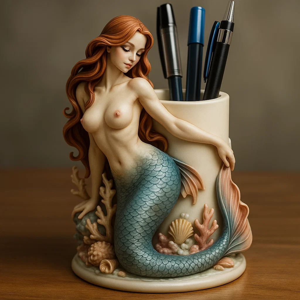 ✨Gift-Ready Mermaid Pen Holder - Perfect for Holidays & Special Occasions! 🎁