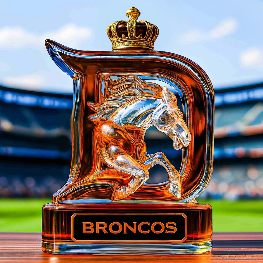 Denver Broncos Whiskey Gift Bottle 🎁🥃 – Perfect for Holidays & Special Occasions