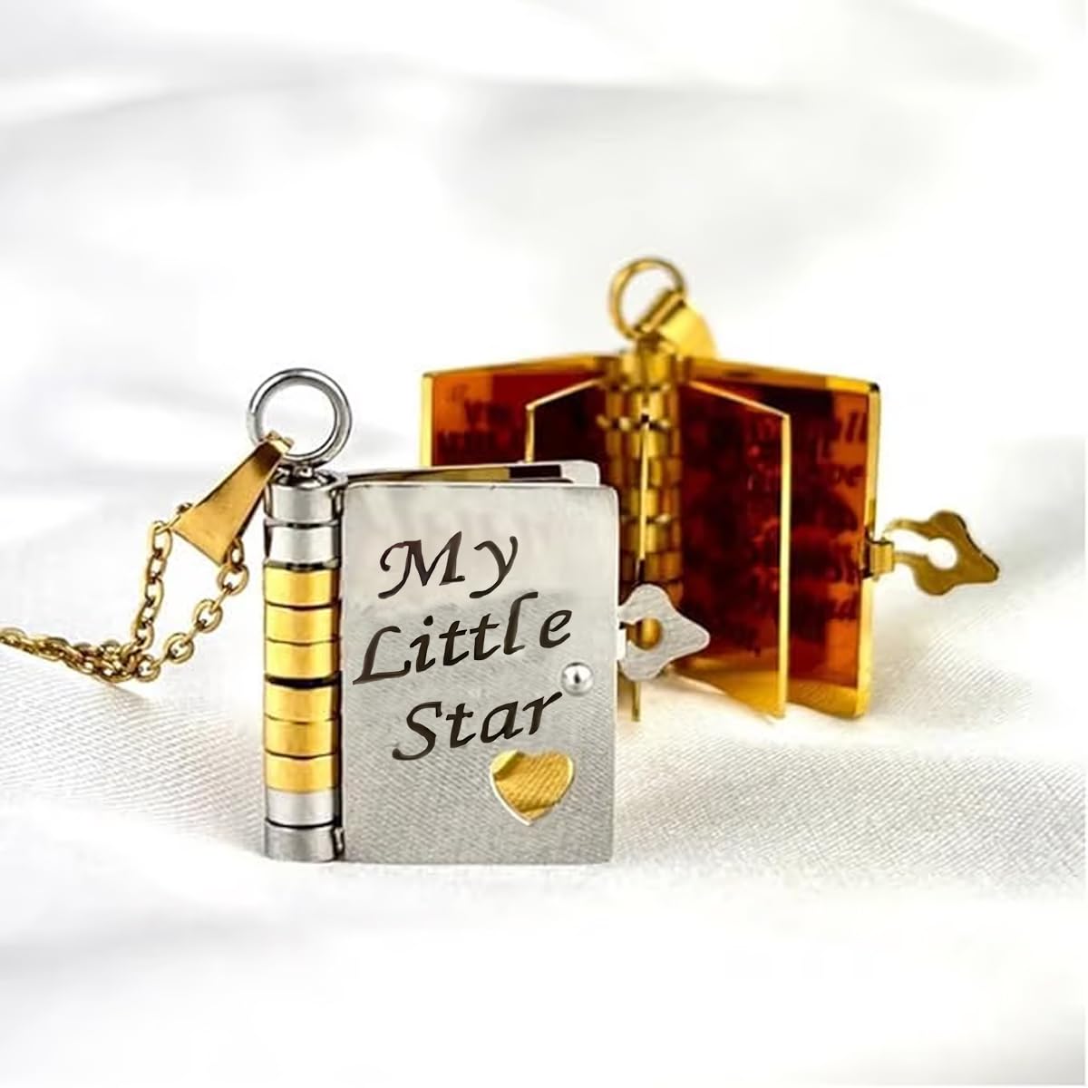 ✨ My Little Star Book Necklace - A Heartfelt Gift for Daughter (Perfect for Birthdays & Holidays!) 💖