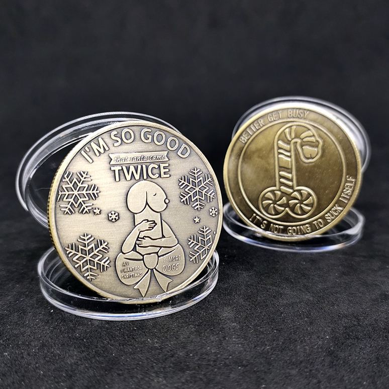 🎄💝 Playful Christmas Dog Lover’s Coin – Perfect Holiday Gift for Pet Owners