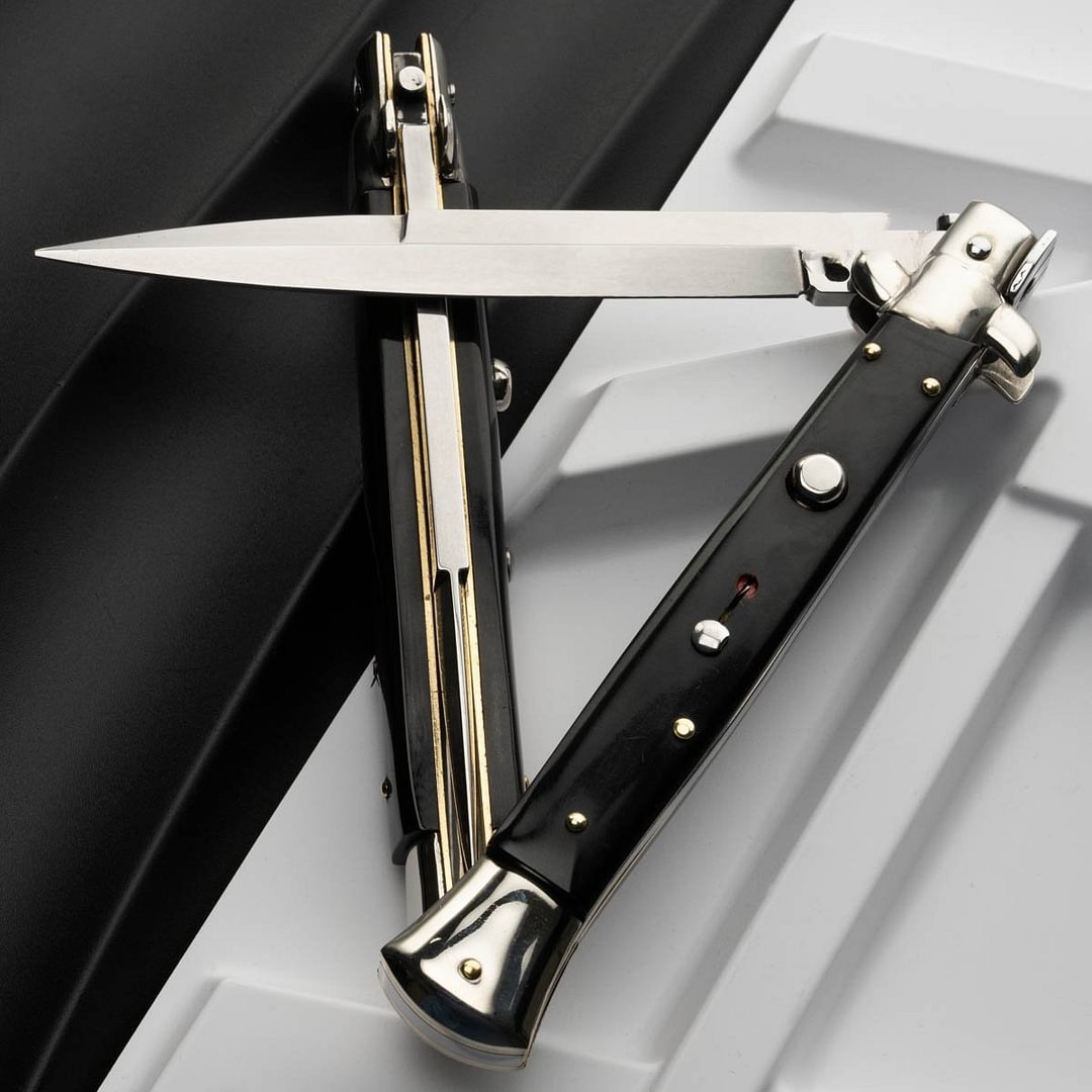 ✨ Pure Handmade Old School Italian Stiletto Pocket Knife - Perfect Gift for Holidays & Special Occasions 🎁