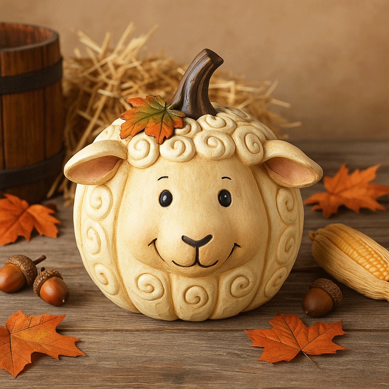 🎁🐄 Farm Animal Pumpkin Figurines - Perfect Holiday & Special Occasion Gift
