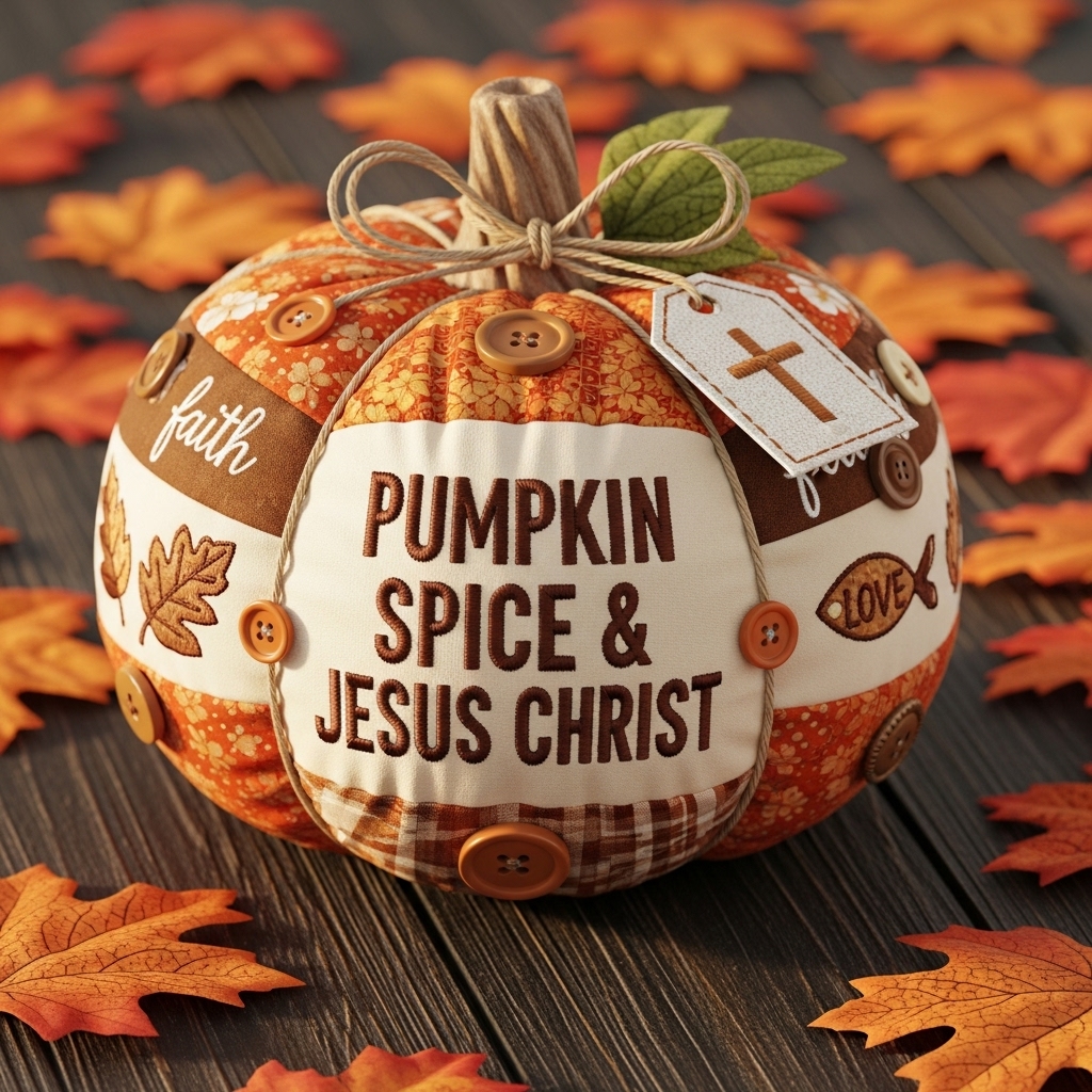 🍂🎁 Autumn Love Fabric Pumpkin - Perfect Holiday & Special Occasion Gift!