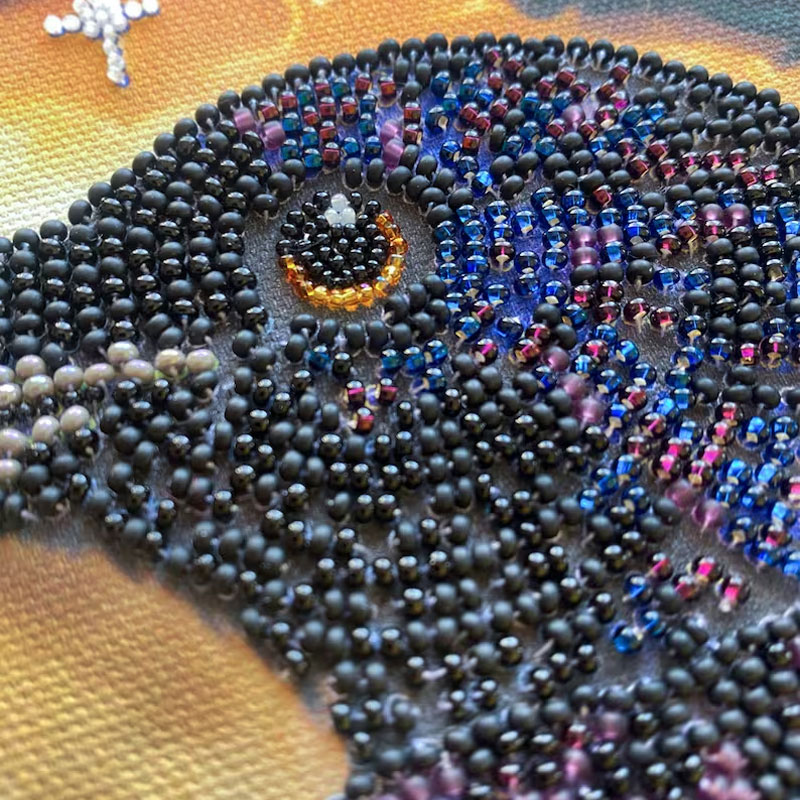 🎁✨ Raven DIY Bead Embroidery Kit – Perfect Gift for Holidays & Special Occasions