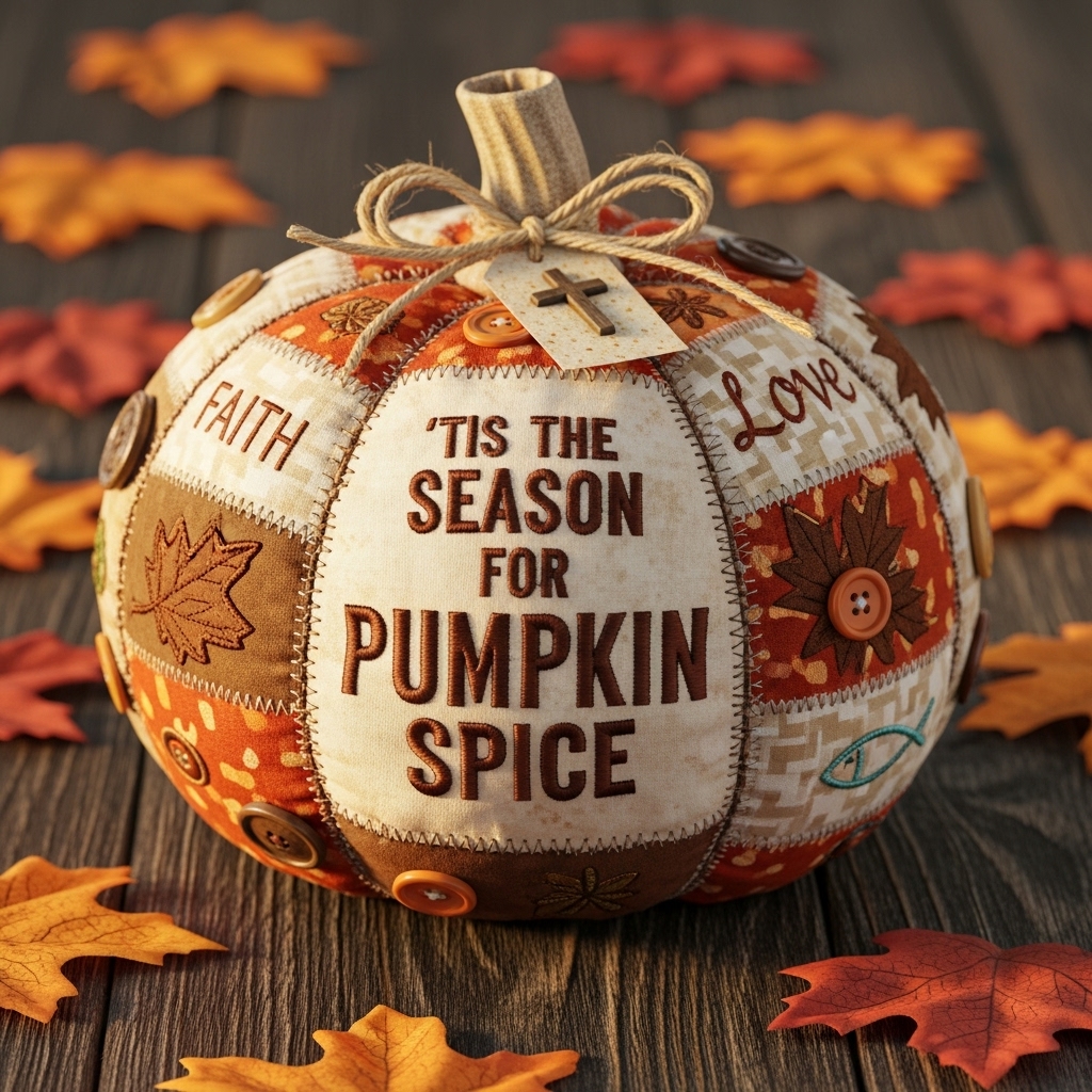 🍂🎁 Autumn Love Fabric Pumpkin - Perfect Holiday & Special Occasion Gift!