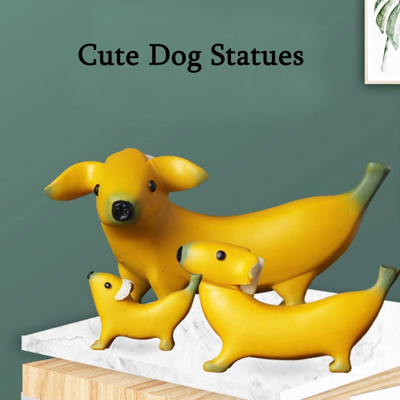 🎁✨ Perfect Gift! Cute Banana Dog Garden Statue – Great for Holidays & Special Occasions