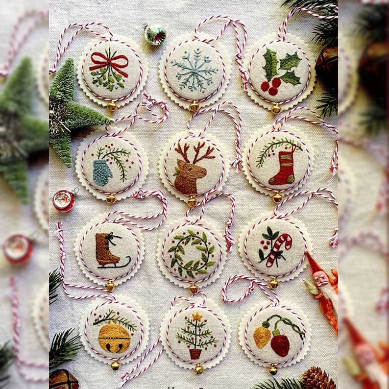 🎁✨Christmas Hand Embroidery Ornaments Kit - Perfect Holiday Gift & Keepsake