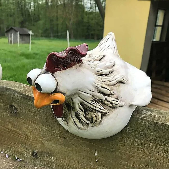🎁Funny Chicken Garden Fence Decoration - Perfect Gift for Holidays & Special Occasions! 🐔