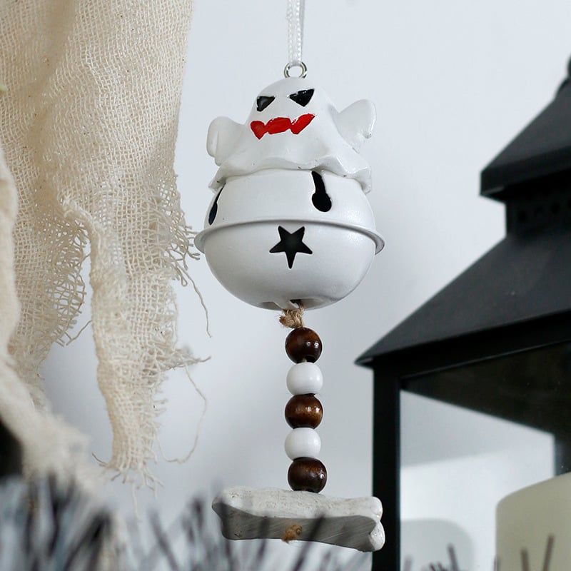 👻🎁 Adorable Ghost Bell Resin Hanging Ornaments - Perfect Holiday & Gift Decor