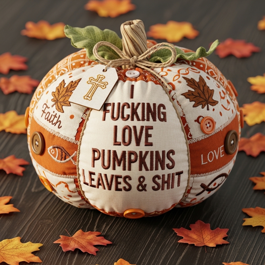 🍂🎁 Autumn Love Fabric Pumpkin - Perfect Holiday & Special Occasion Gift!