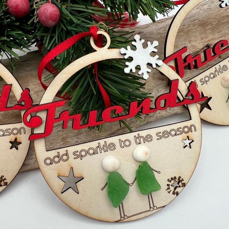 🌟 Sea Glass Friends Ornament – Perfect Holiday & Special Occasion Gift! 🎄