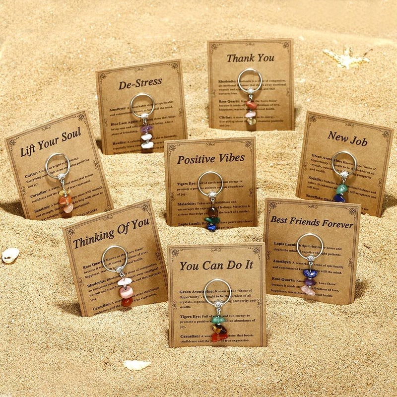 ✨Handmade Natural Stone Keychain – Perfect Gift for Holidays & Special Occasions 🌟🎁