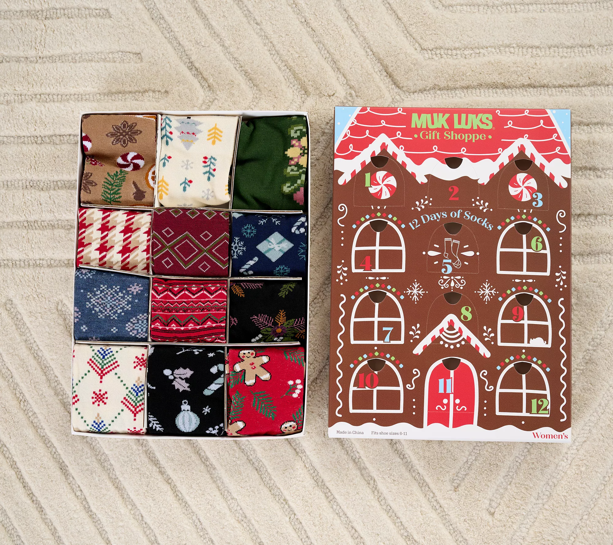 🎁✨ Women's 12 Days of Christmas Socks - Perfect Holiday Gift for Her!