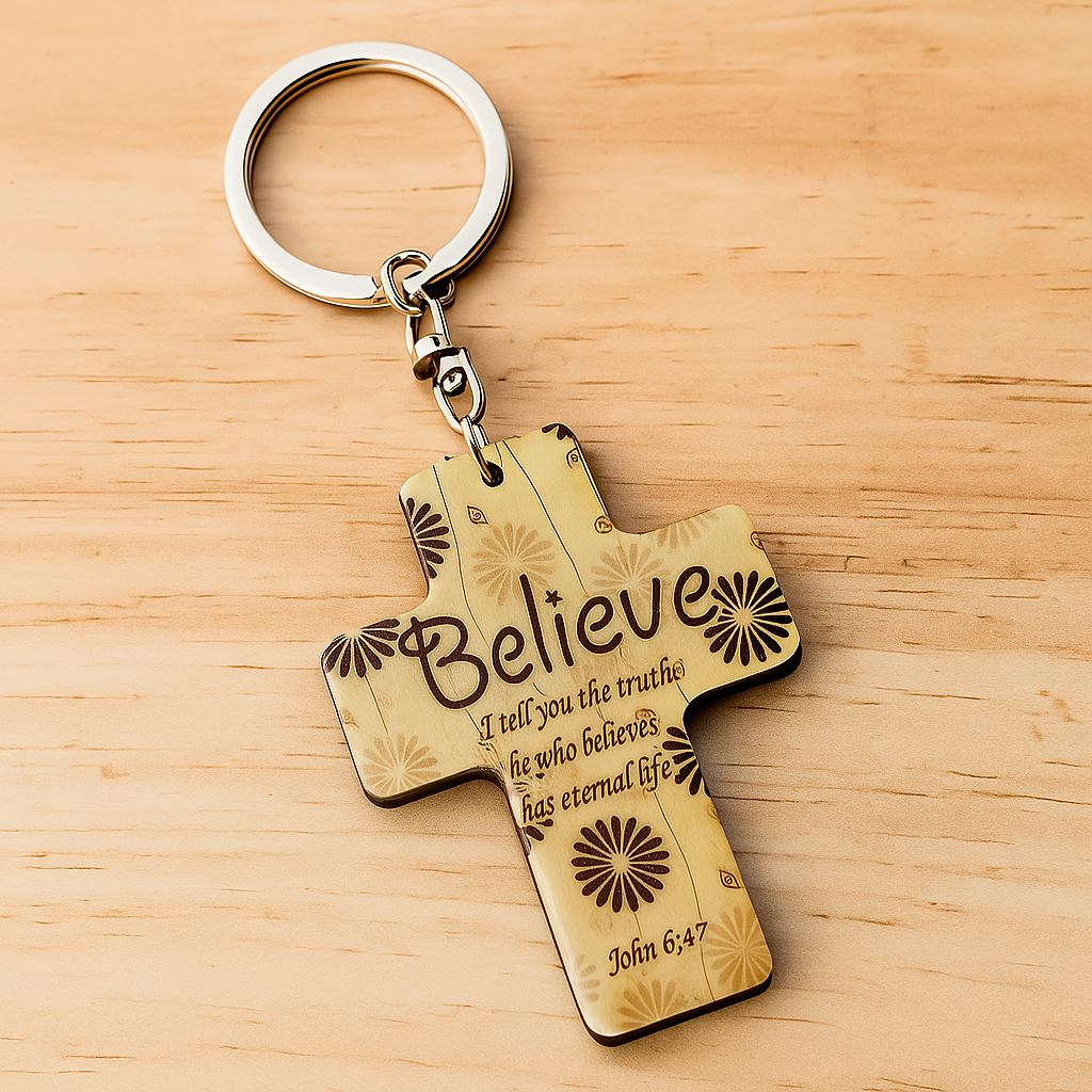 ✝️ Scripture Cross Keychain - Inspirational Gift for Christmas, Baptism & Special Occasions 🙏🎁