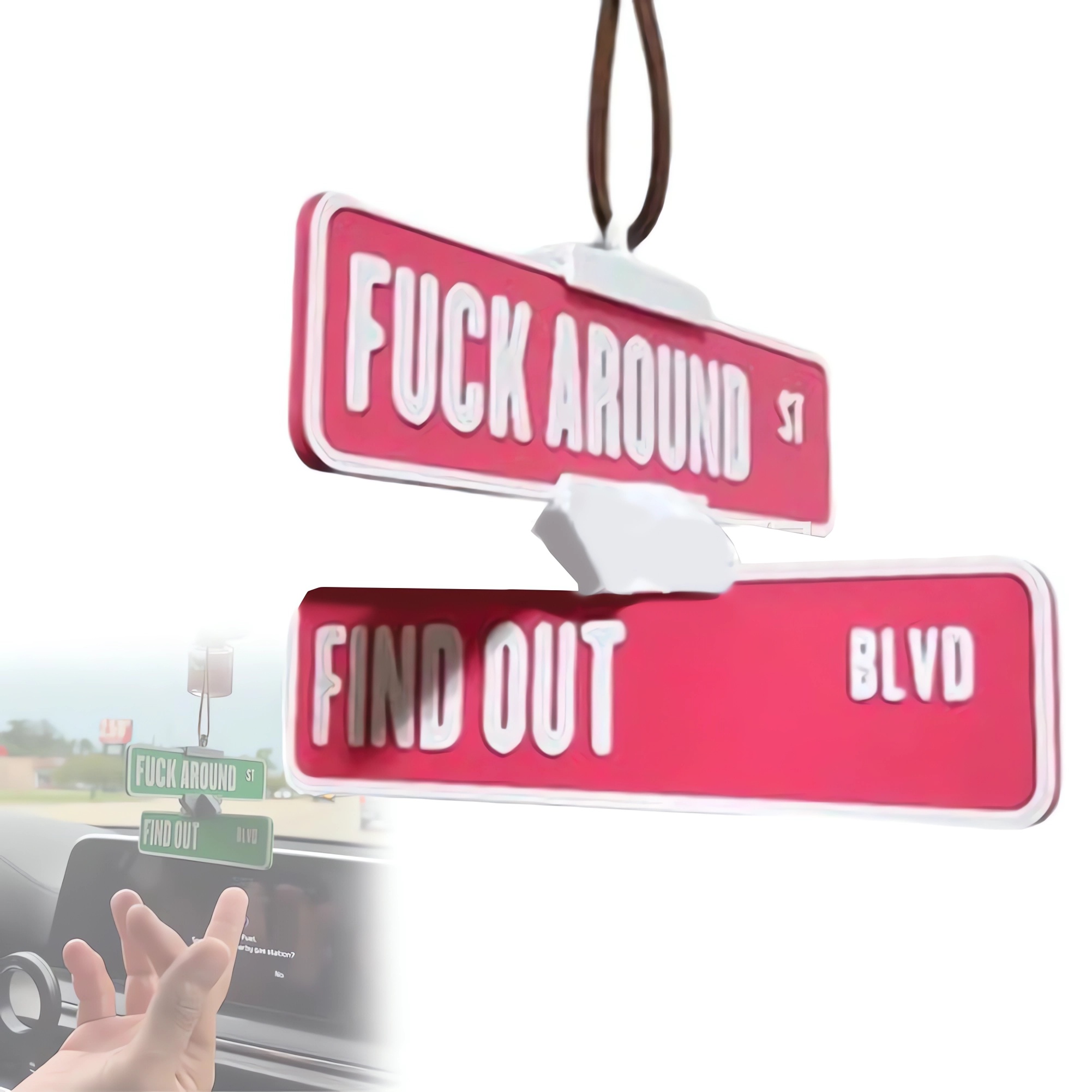 Fuck Around and Find Out Street Sign Hanger 🎁✨ - Perfect Gift for Holidays & Special Occasions