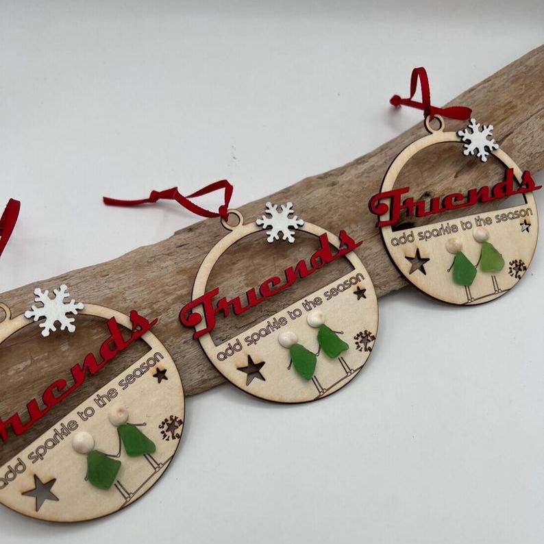 🌟 Sea Glass Friends Ornament – Perfect Holiday & Special Occasion Gift! 🎄