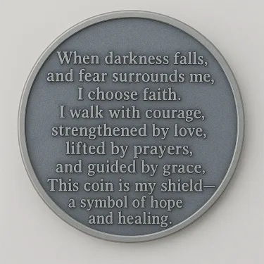🙏✝️ Inspirational Cancer Warrior Prayer Coin - Perfect Gift for Holidays & Special Occasions 💝