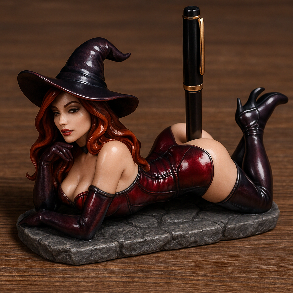 🎁✨ Sexy Witch Pen Holder - Perfect Holiday & Special Occasion Gift!
